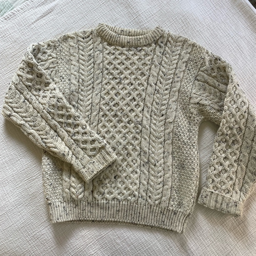 Fisherman rib knit sweater